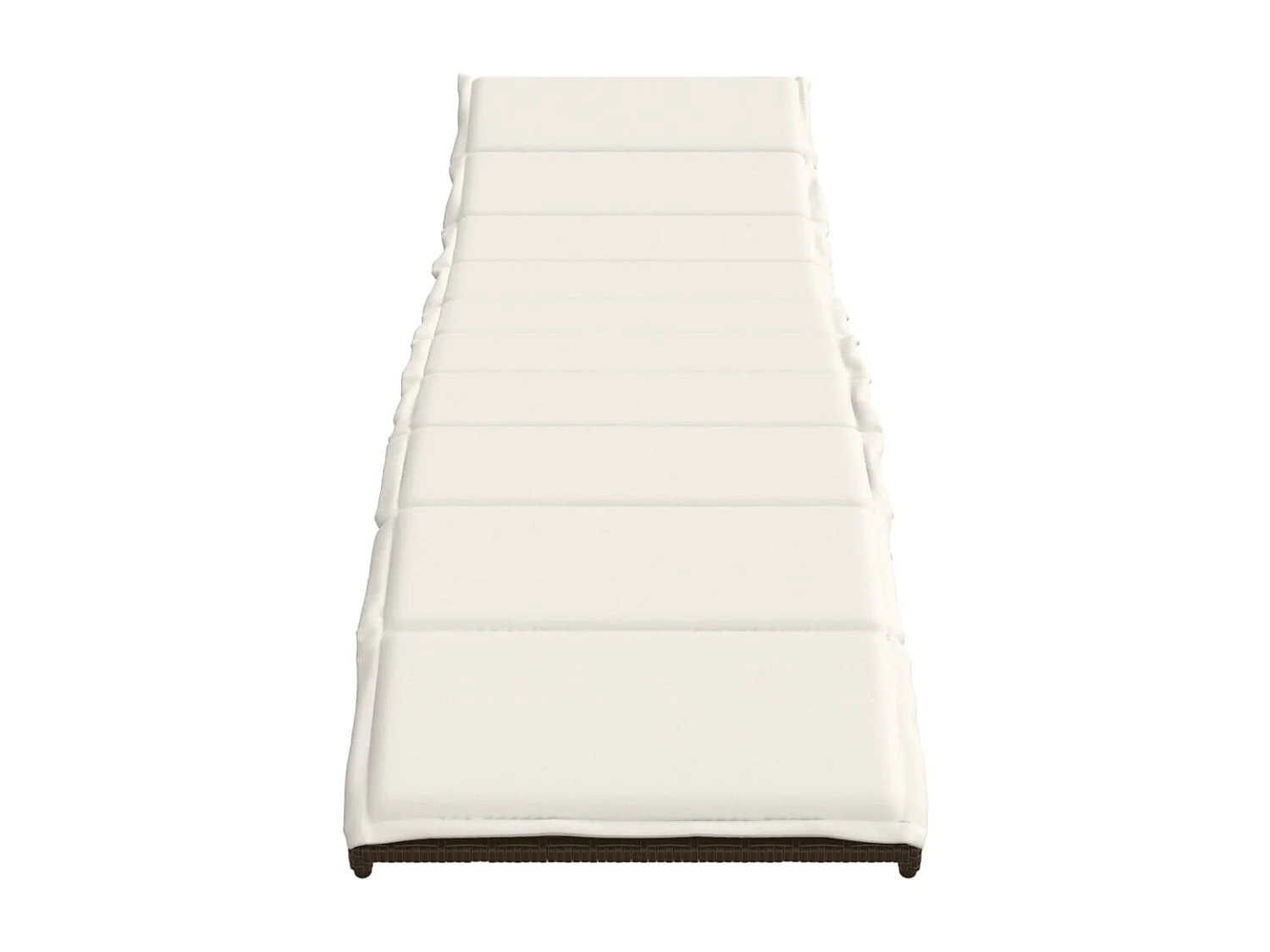 Lot de 2 Bains de soleil avec coussins marron résine tressée FR44354