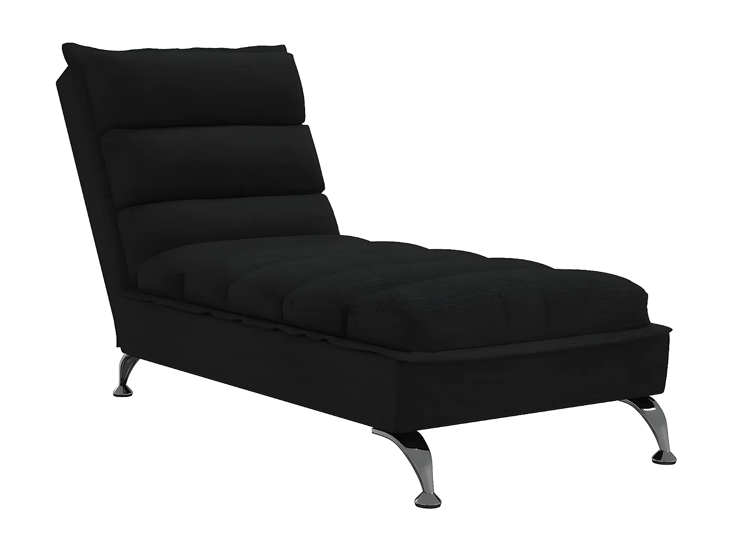 Bain de soleil avec coussins noir tissu FR41270