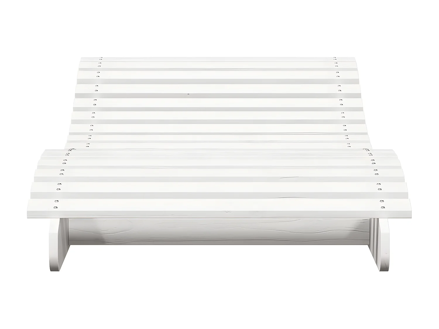 Bain de soleil blanc 205x80x31,5 cm bois massif de pin FR20496