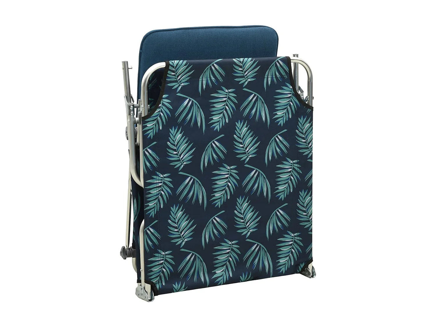 Tumbona plegable con toldo de acero estampado de hojas ES524525