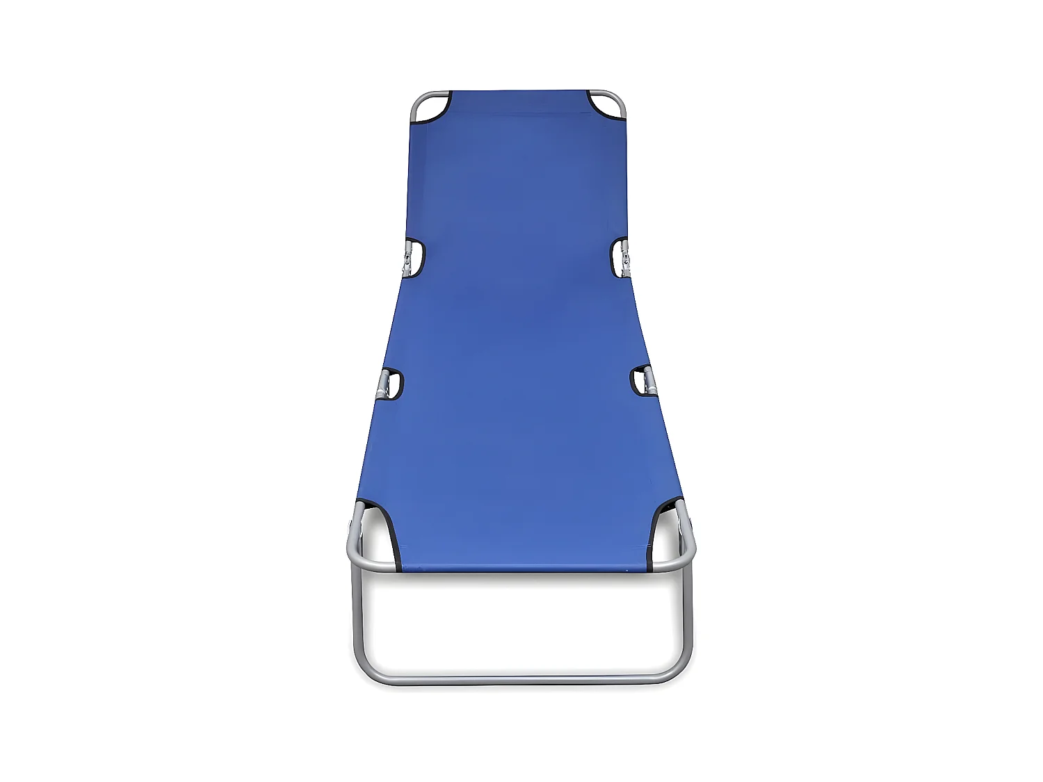 Ligbed inklapbaar gepoedercoat staal blauw BE897759