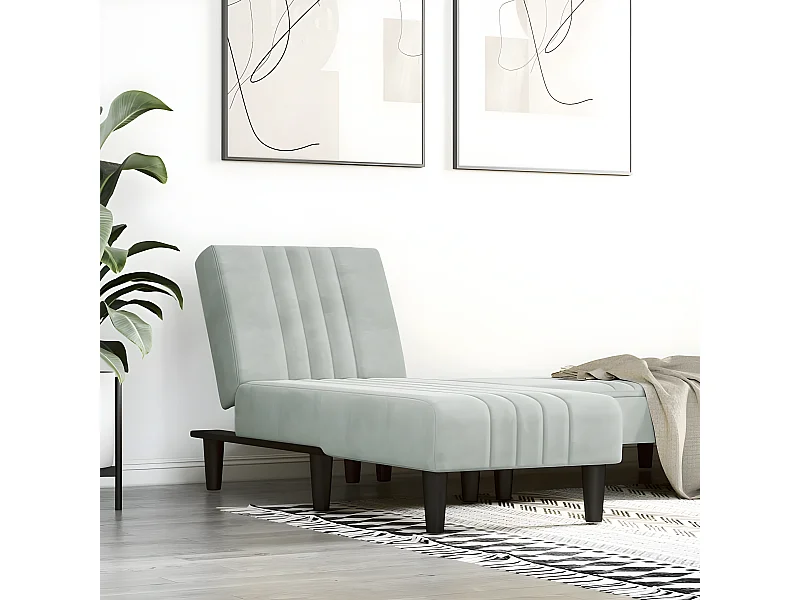 Bain de soleil gris clair velours FR73528