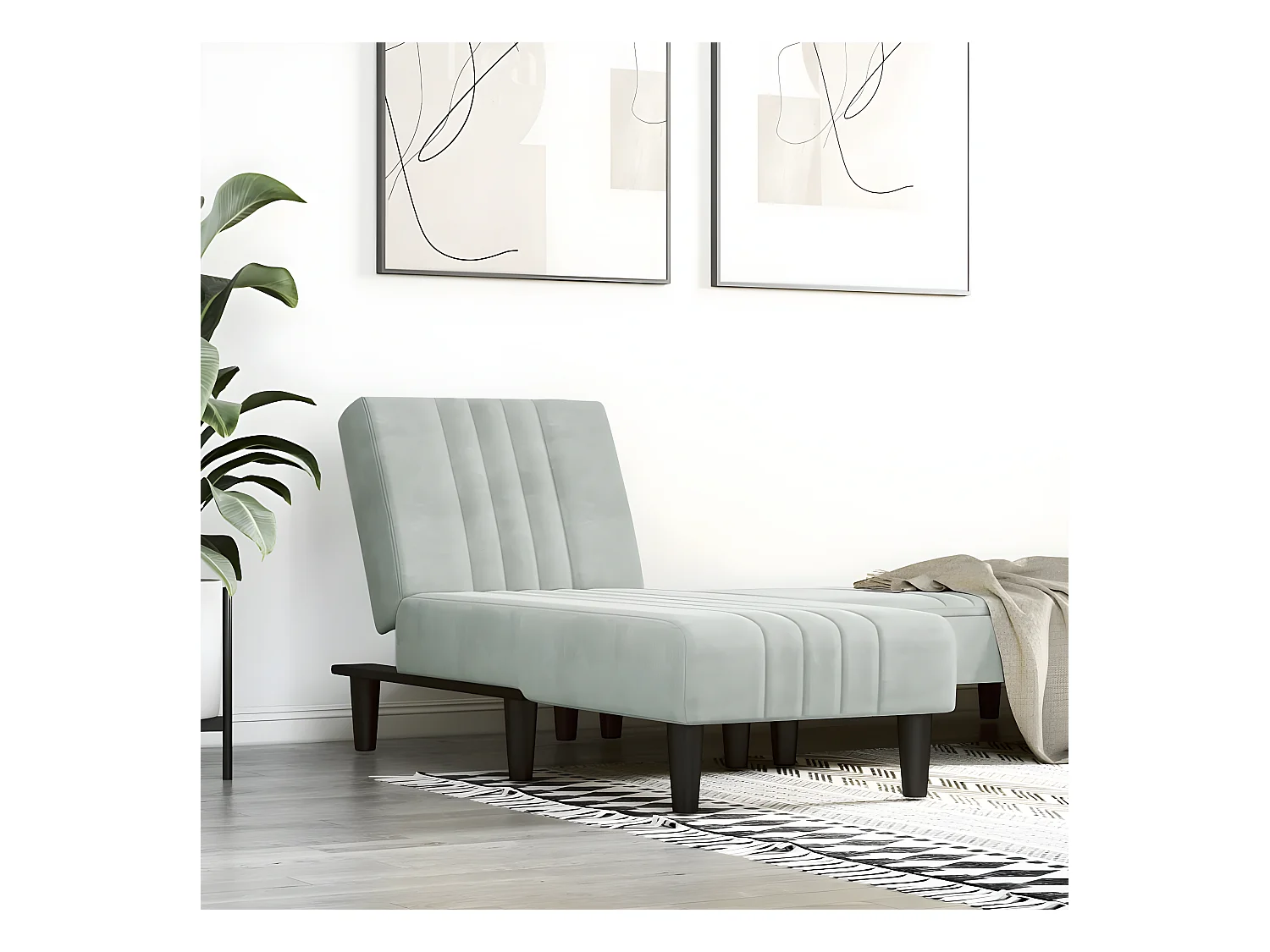 Bain de soleil gris clair velours FR73528