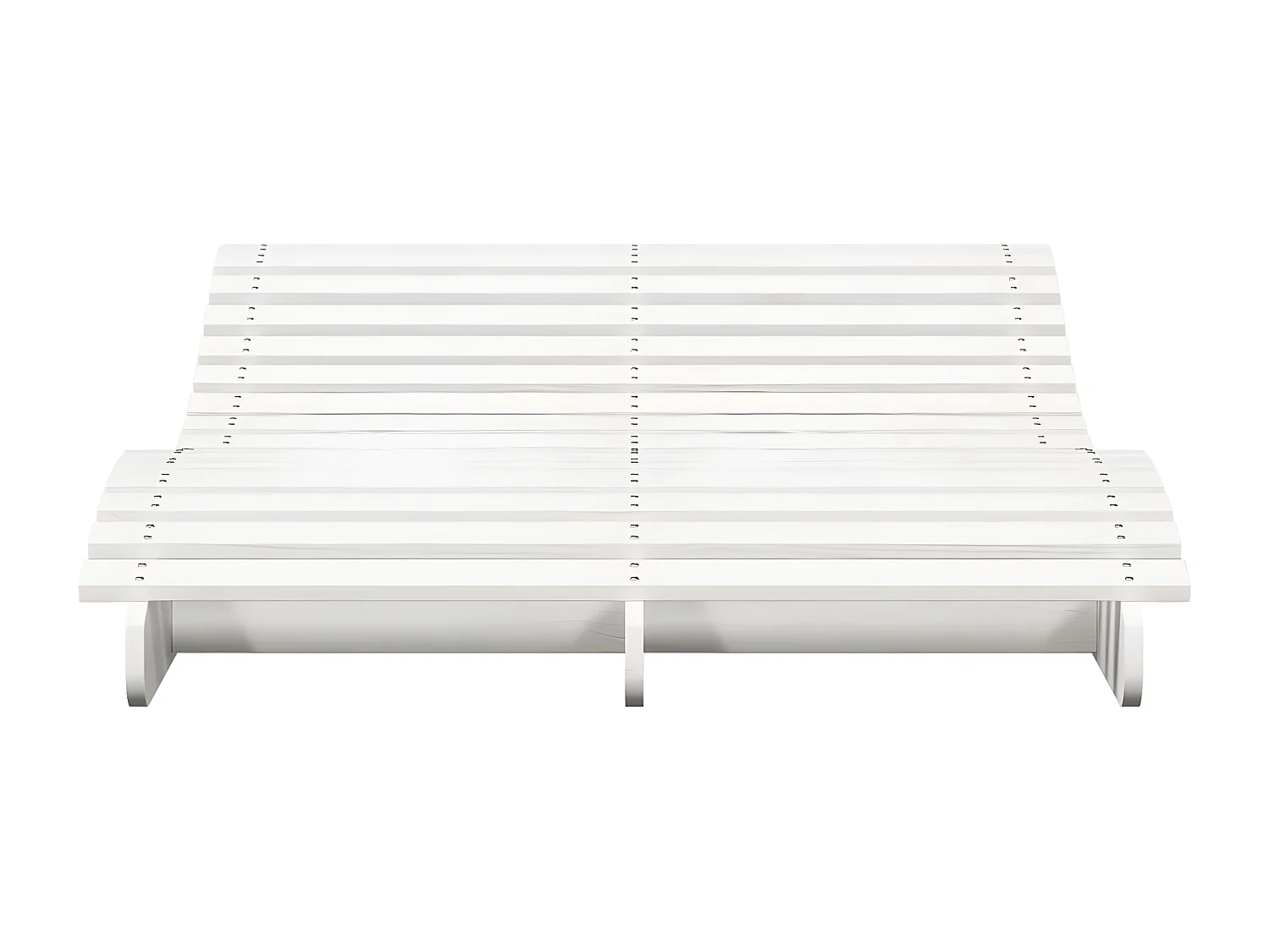 Bain de soleil blanc 205x110x31,5 cm bois massif de pin FR50794
