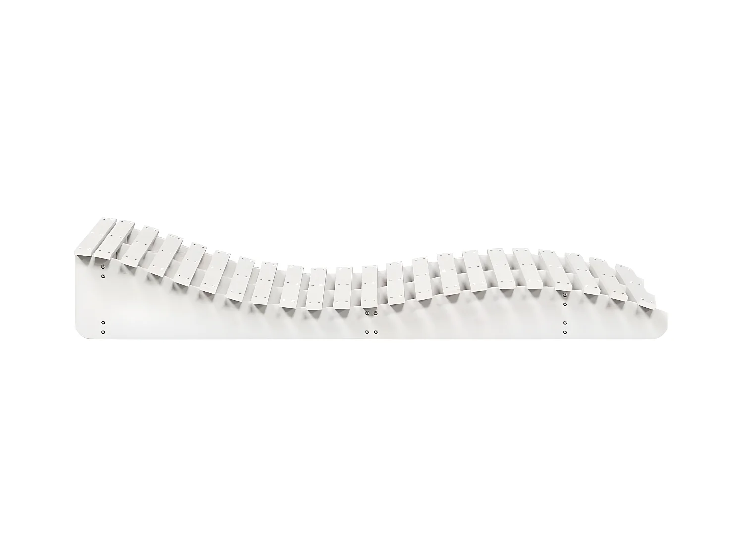 Bain de soleil blanc 205x110x31,5 cm bois massif de pin FR50794