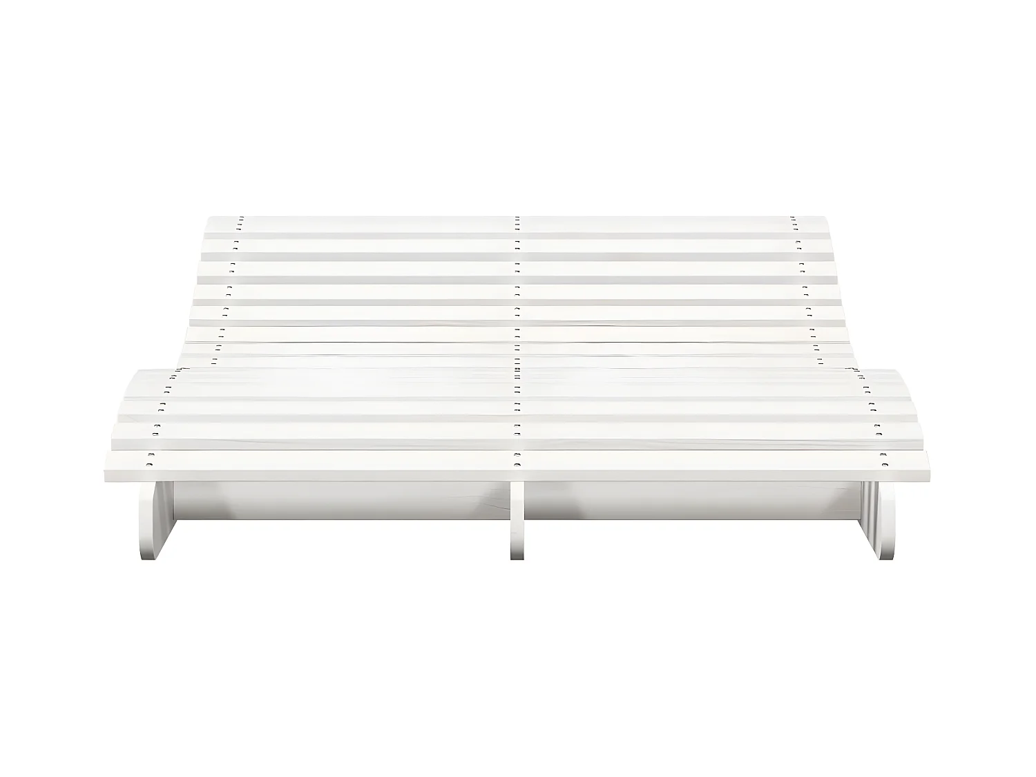 Bain de soleil blanc 205x110x31,5 cm bois massif de pin FR50794