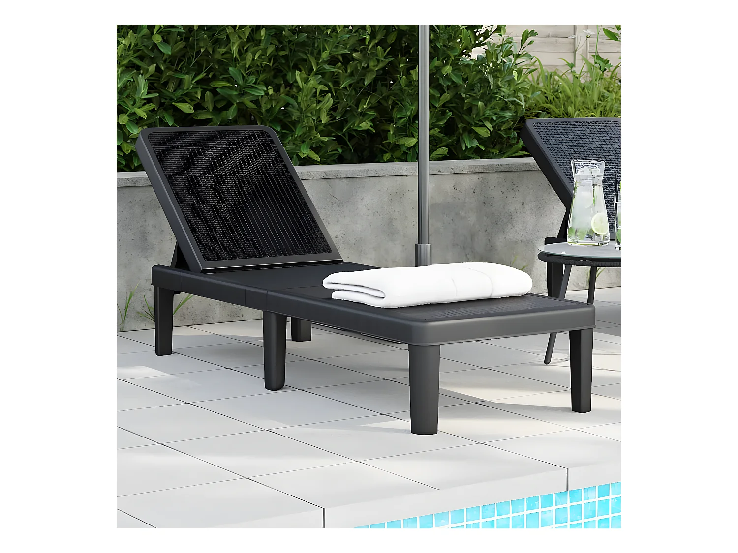 Bain de soleil réglable en hauteur à 4 positions polypropylène FR73547