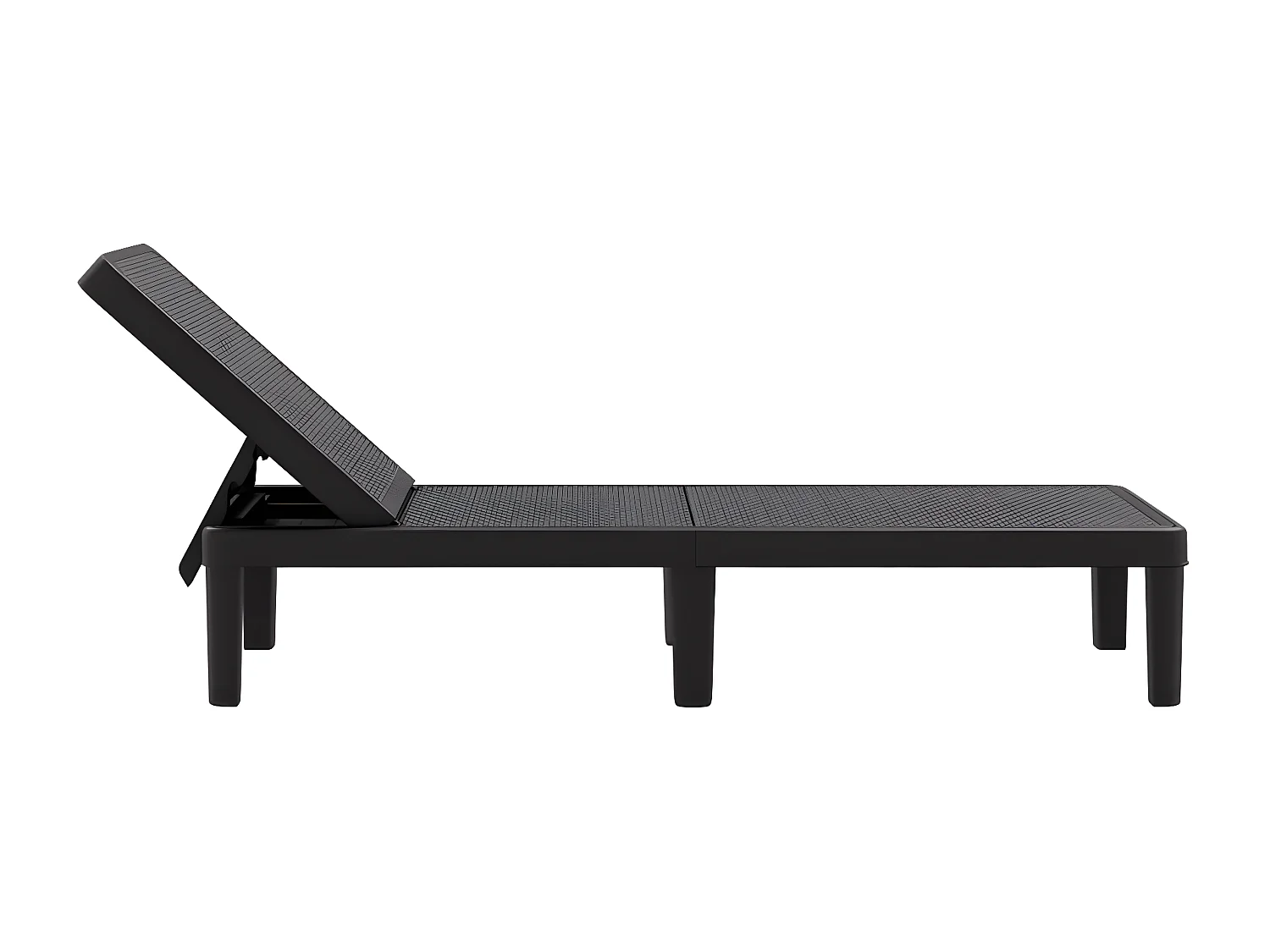 Tumbona ajustable en 4 alturas polipropileno 155,5x57x28 cm ES570386