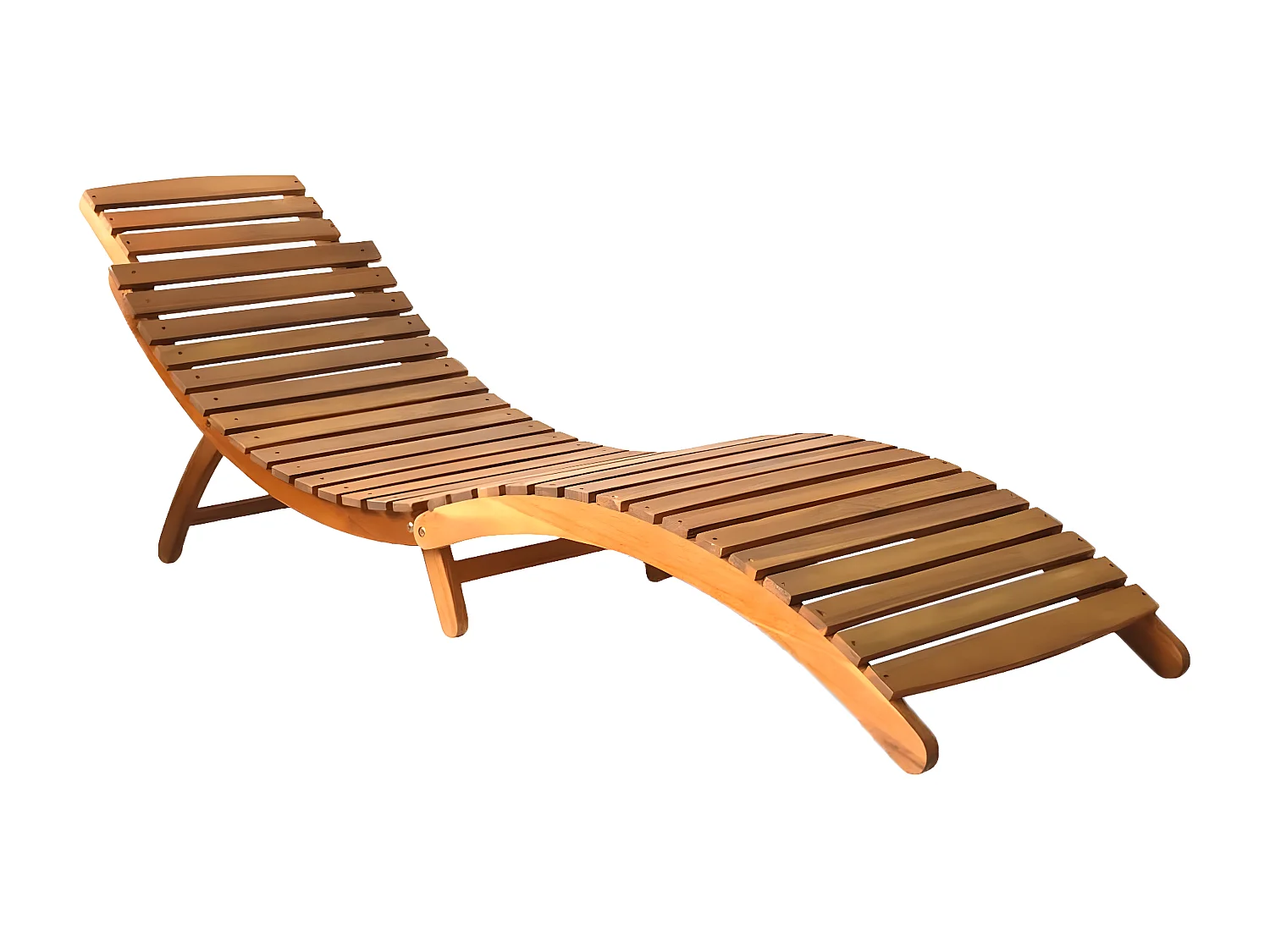 Bain de soleil de jardin avec coussin Bois d'acacia solide FR75456