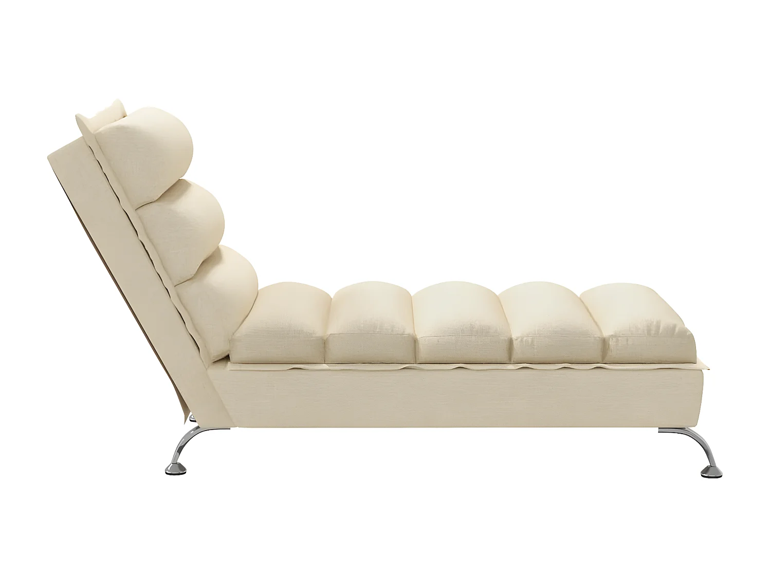 Bain de soleil avec coussins crème tissu FR61244