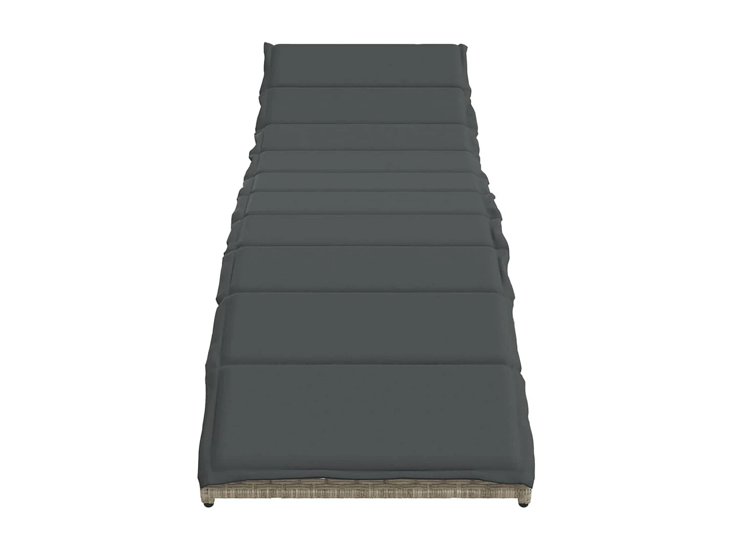 Lot de 2 Bains de soleil et coussins gris clair résine tressée FR77149