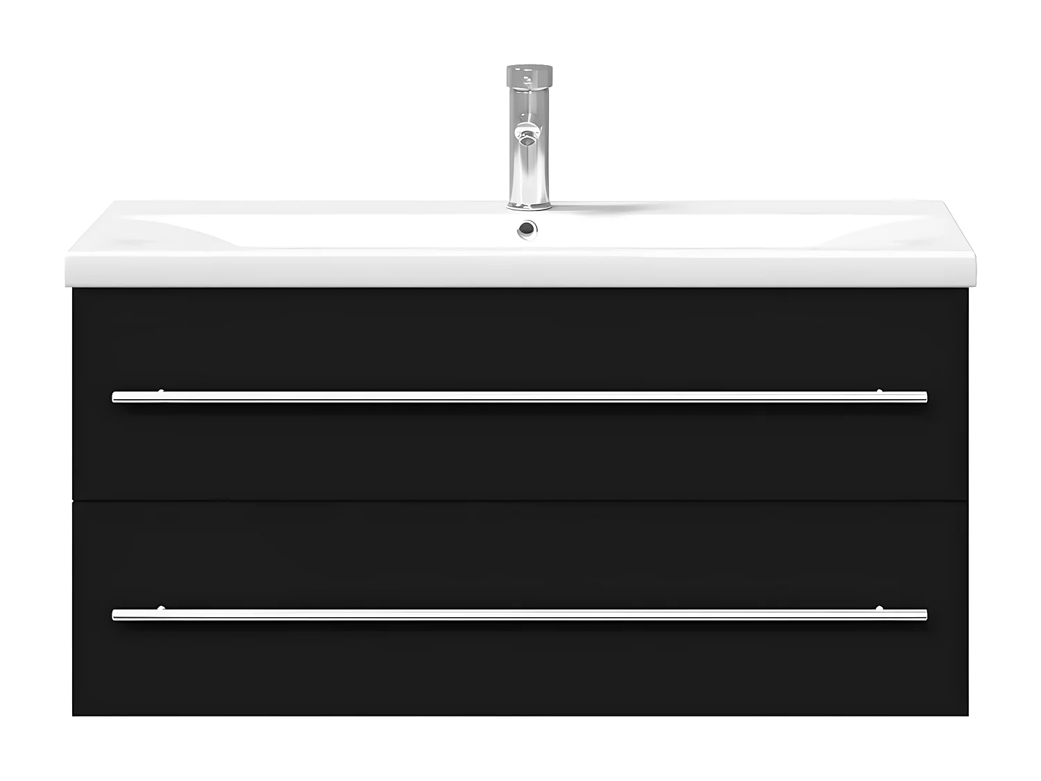 Armoire avec lavabo intégré noir FR80598