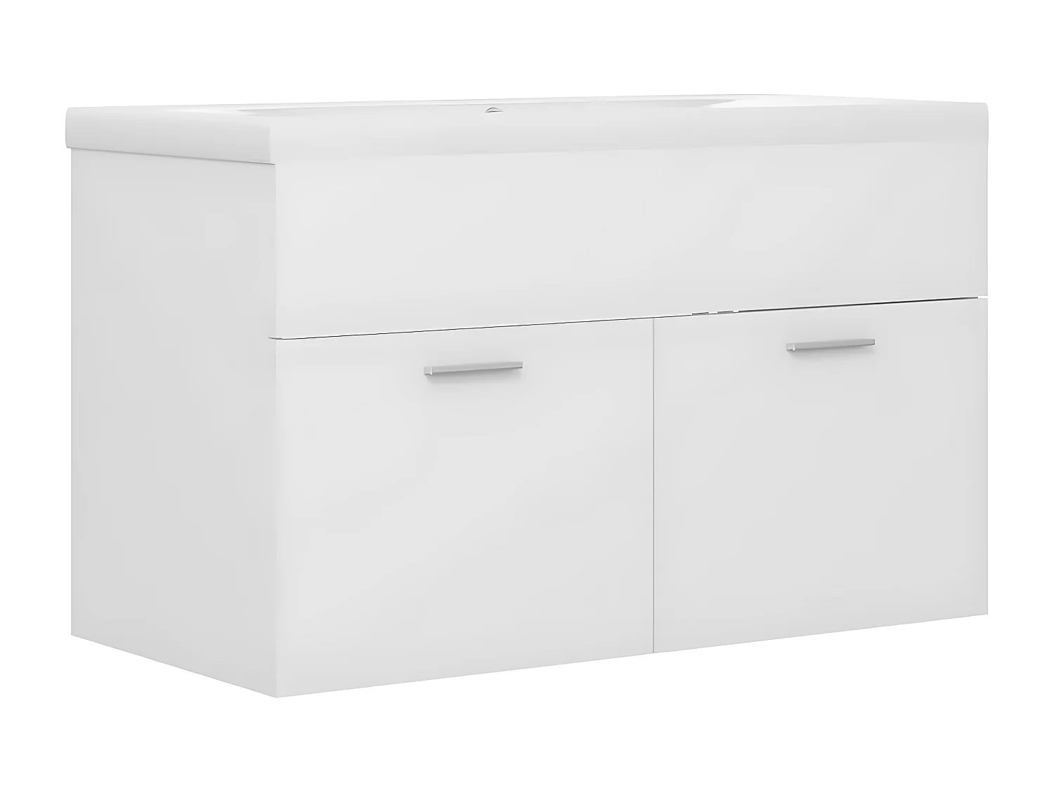 Armoire avec lavabo intégré Blanc Aggloméré FR87113