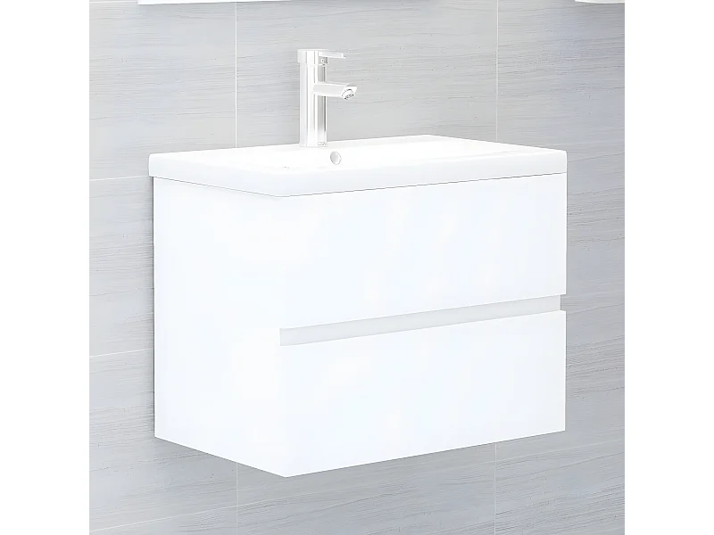 Mueble con lavabo madera de ingeniería blanco ES577453