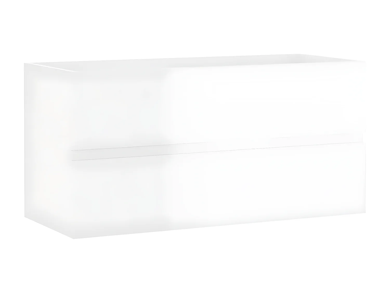 Mueble con lavabo madera de ingeniería blanco brillo ES119721