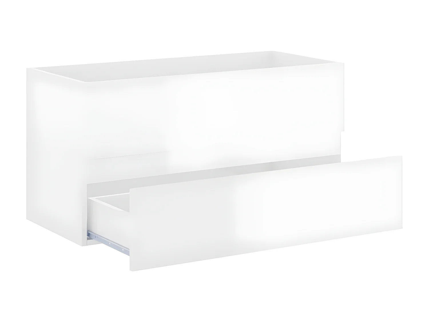 Mueble con lavabo madera de ingeniería blanco brillo ES119721