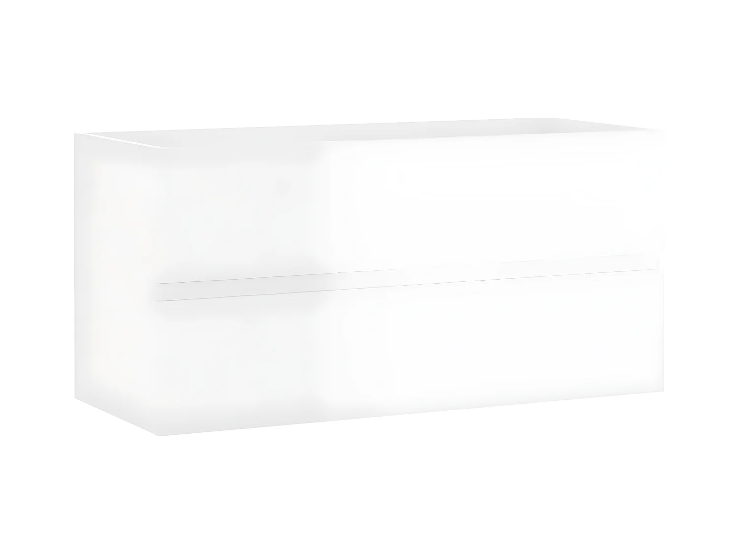 Armoire avec lavabo intégré Blanc brillant FR90663