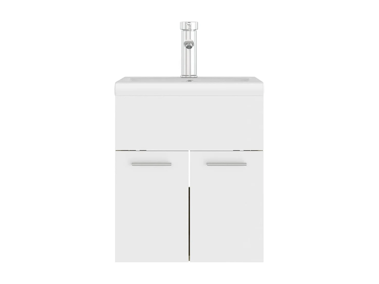 Armoire avec lavabo intégré blanc et chêne sonoma FR75171