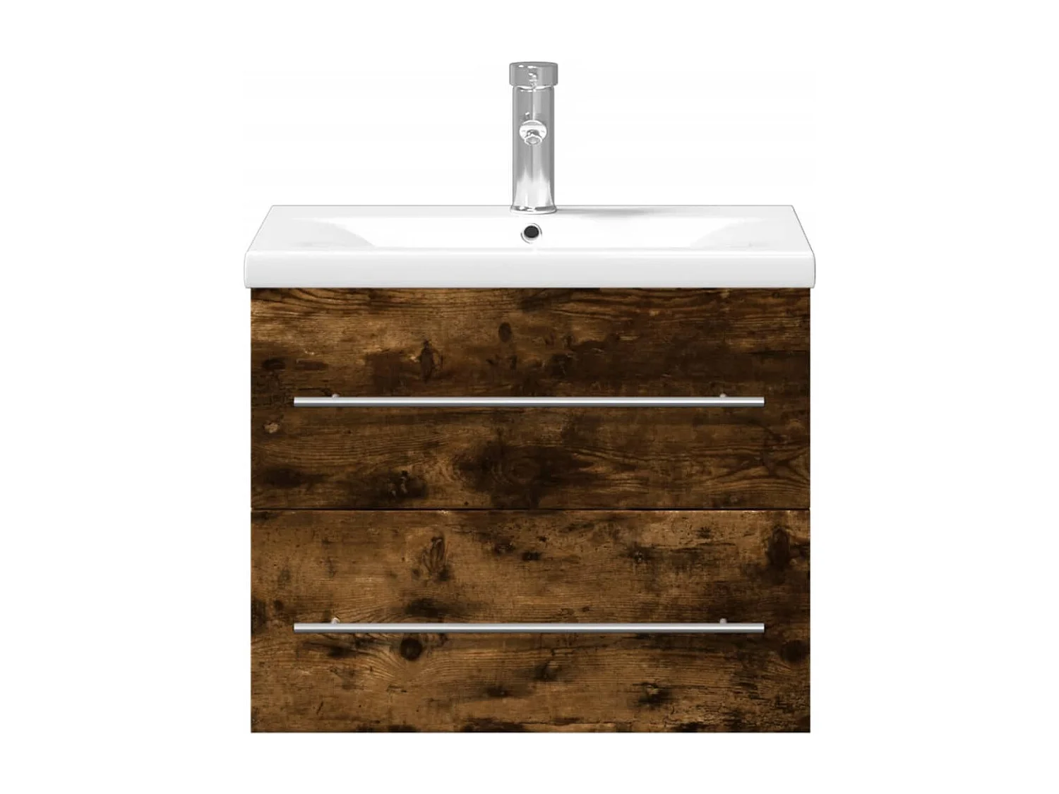 Mueble de baño con lavabo integrado roble ahumado ES616136