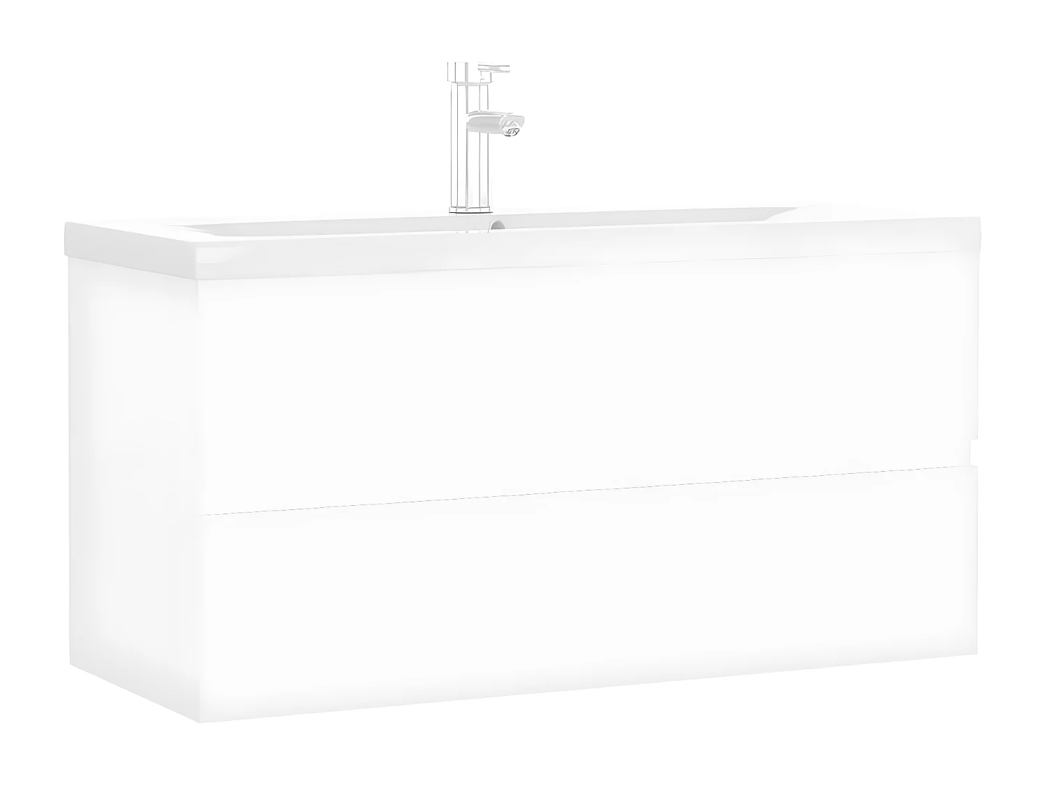 Mueble con lavabo madera de ingeniería blanco ES433555