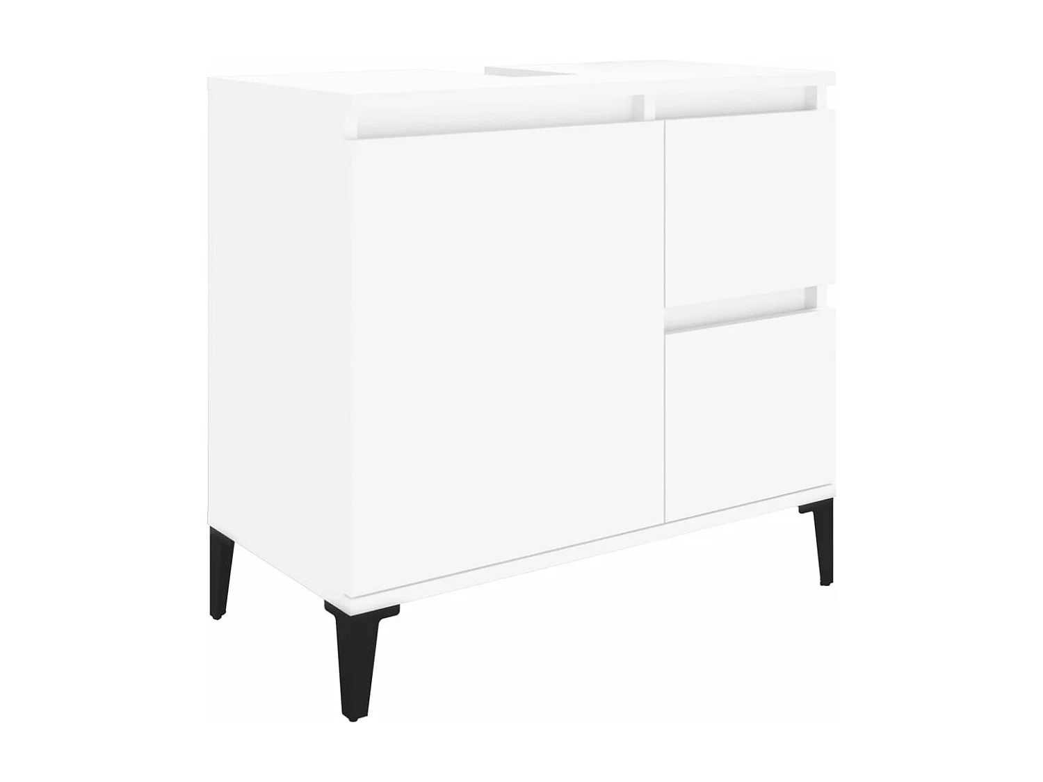 Set de muebles de baño 3 piezas madera contrachapada blanco ES885130