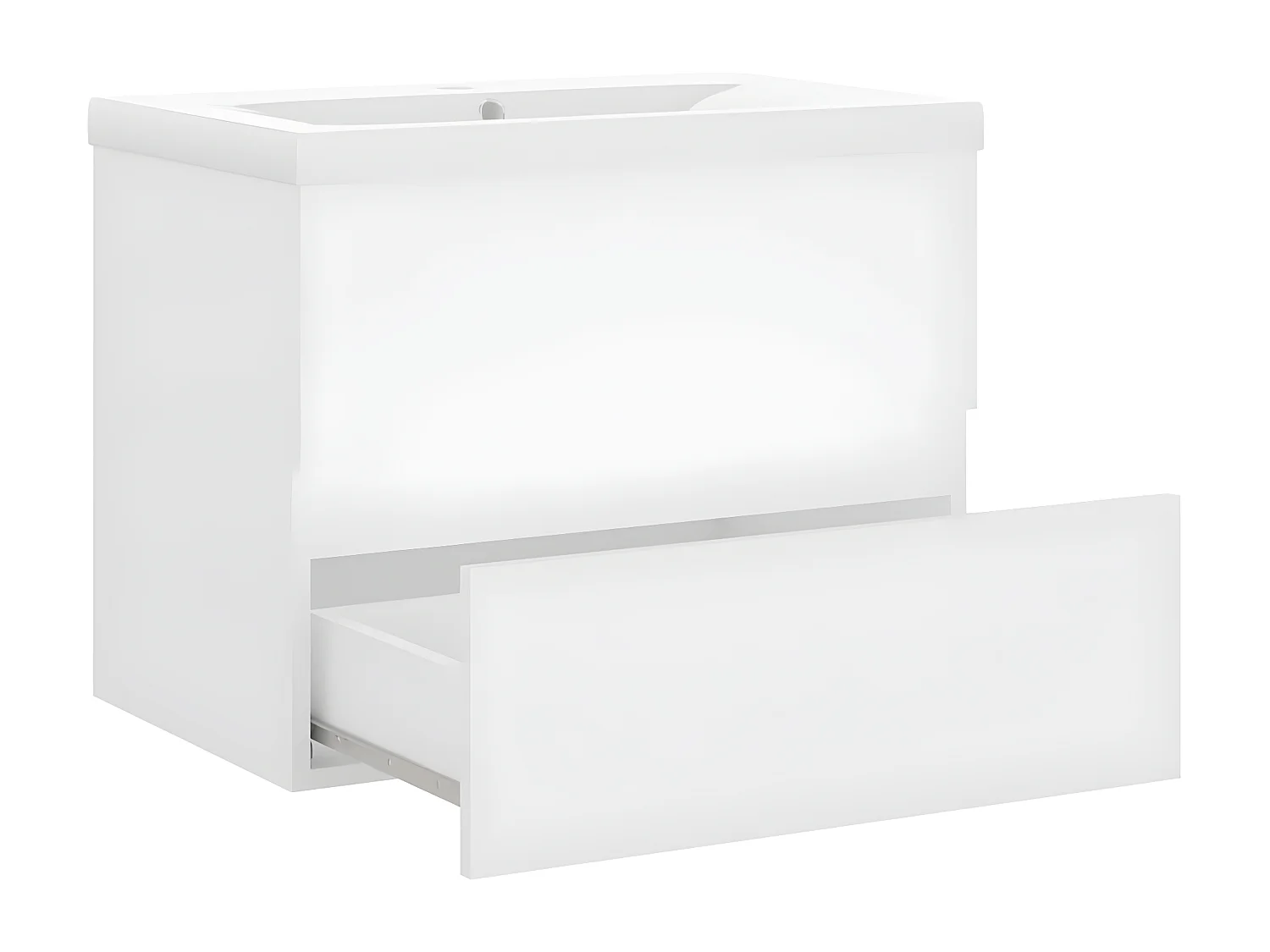 Mueble con lavabo madera de ingeniería blanco ES911686