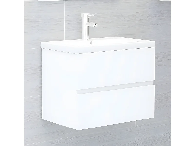 Mueble con lavabo madera de ingeniería blanco ES911686