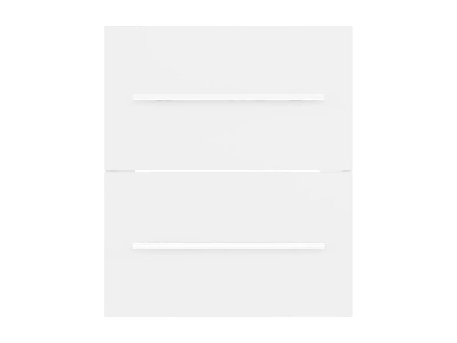 Wastafelkast met ingebouwde wastafel bewerkt hout wit BE811060