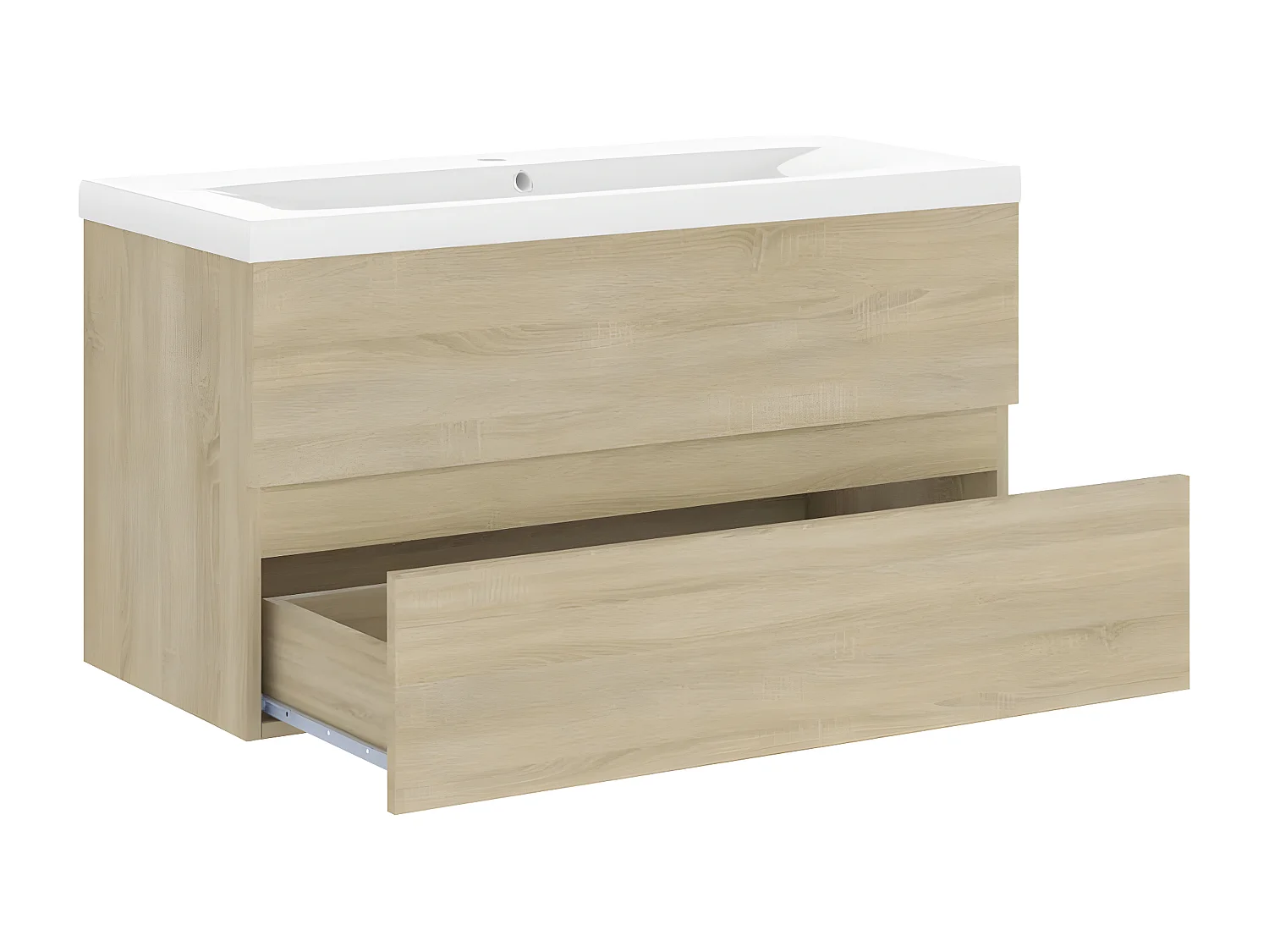 Mueble con lavabo madera de ingeniería roble Sonoma ES618392