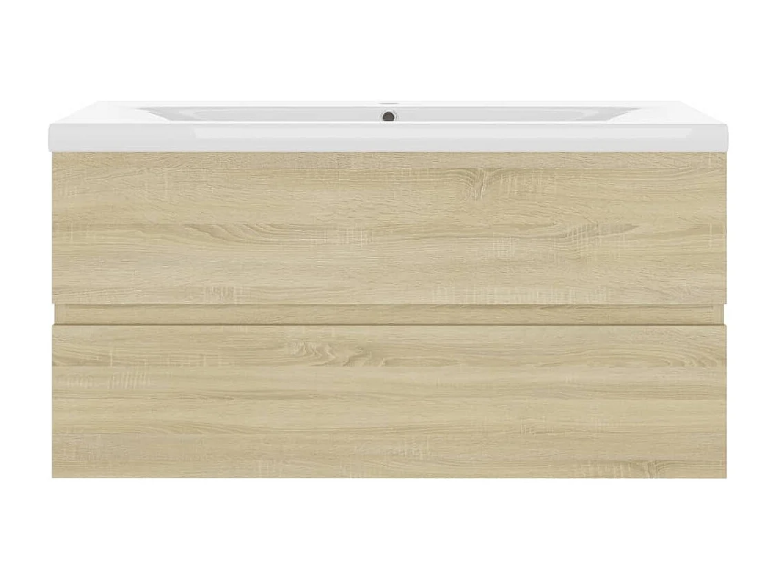 Armoire avec lavabo intégré Chêne sonoma Bois ingénierie FR83186