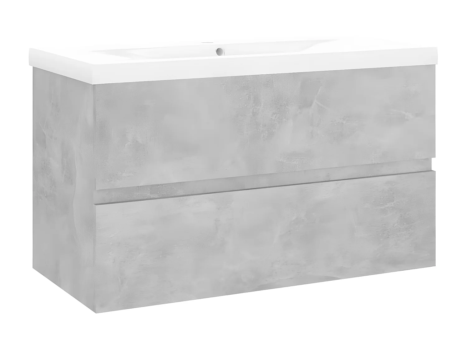 Armoire avec lavabo intégré Gris béton Bois d'ingénierie FR88937