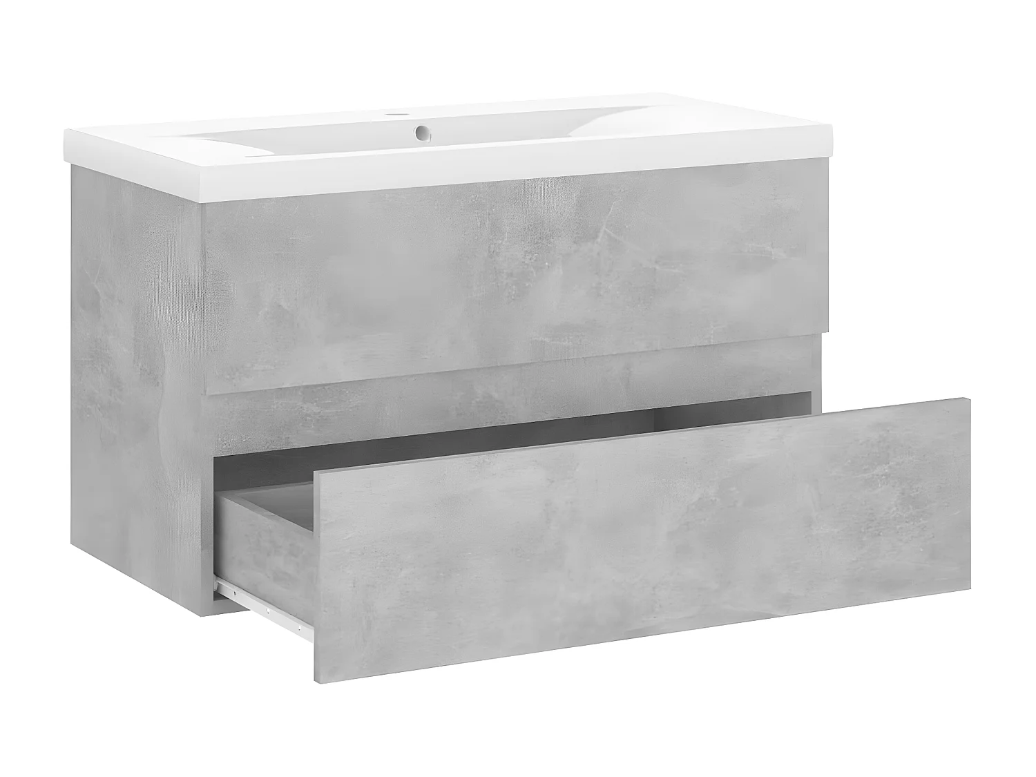 Armoire avec lavabo intégré Gris béton Bois d'ingénierie FR88937