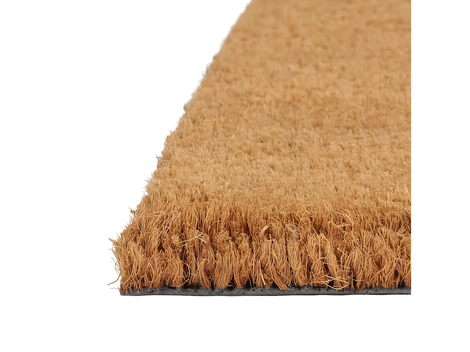 Paillasson de porte naturel demi-rond 50x80cm fibre de coco touffeté QBH86279