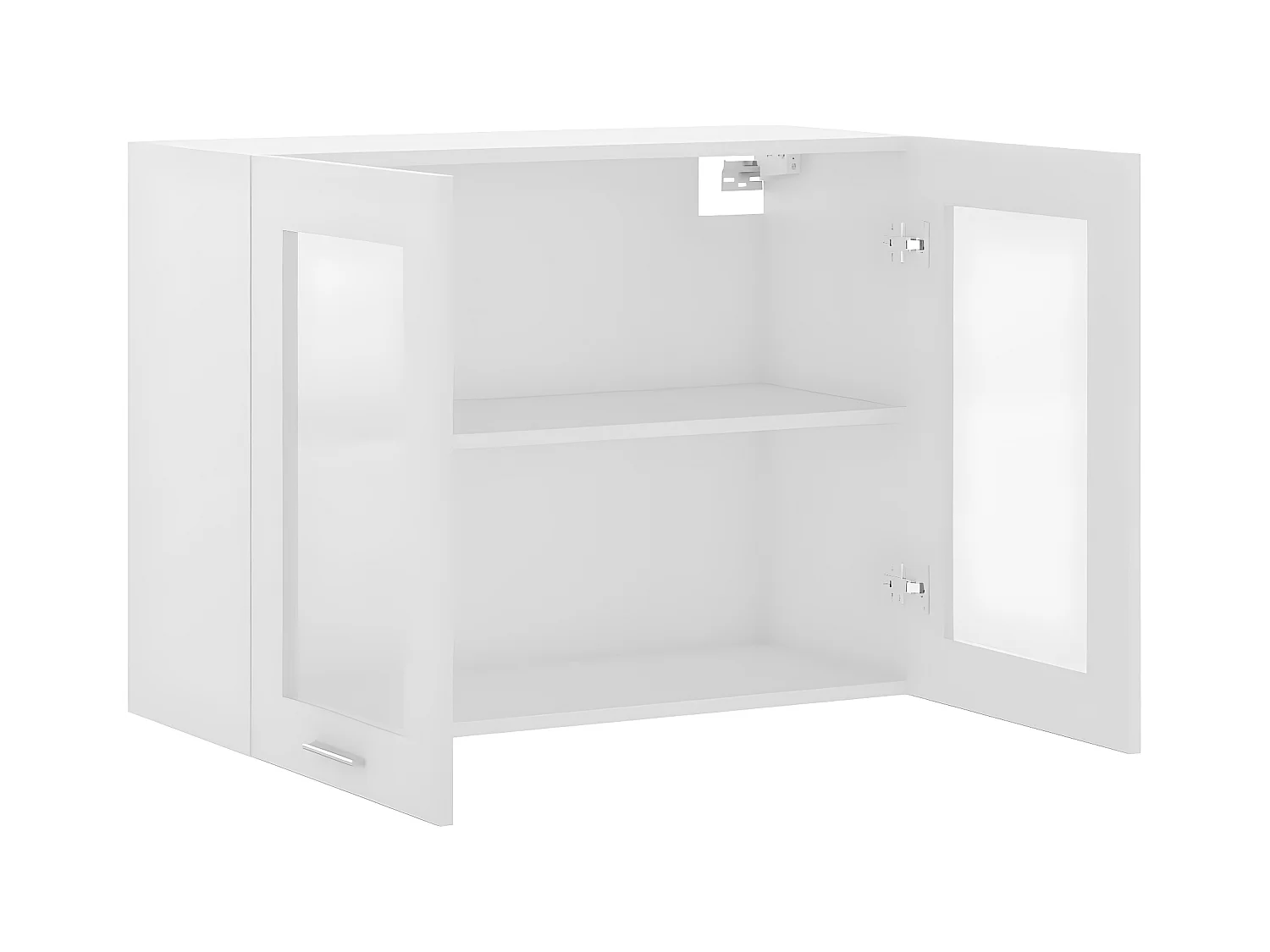 Armário de parede c/ vidro 80x31x60 cm contraplacado branco PT553925