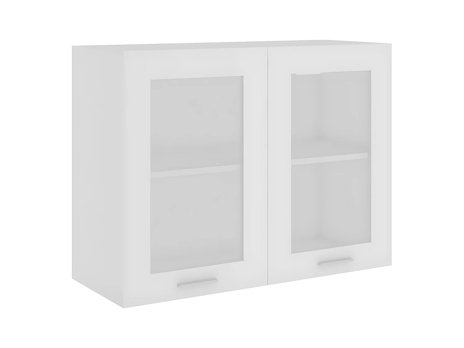 Armário de parede c/ vidro 80x31x60 cm contraplacado branco PT553925