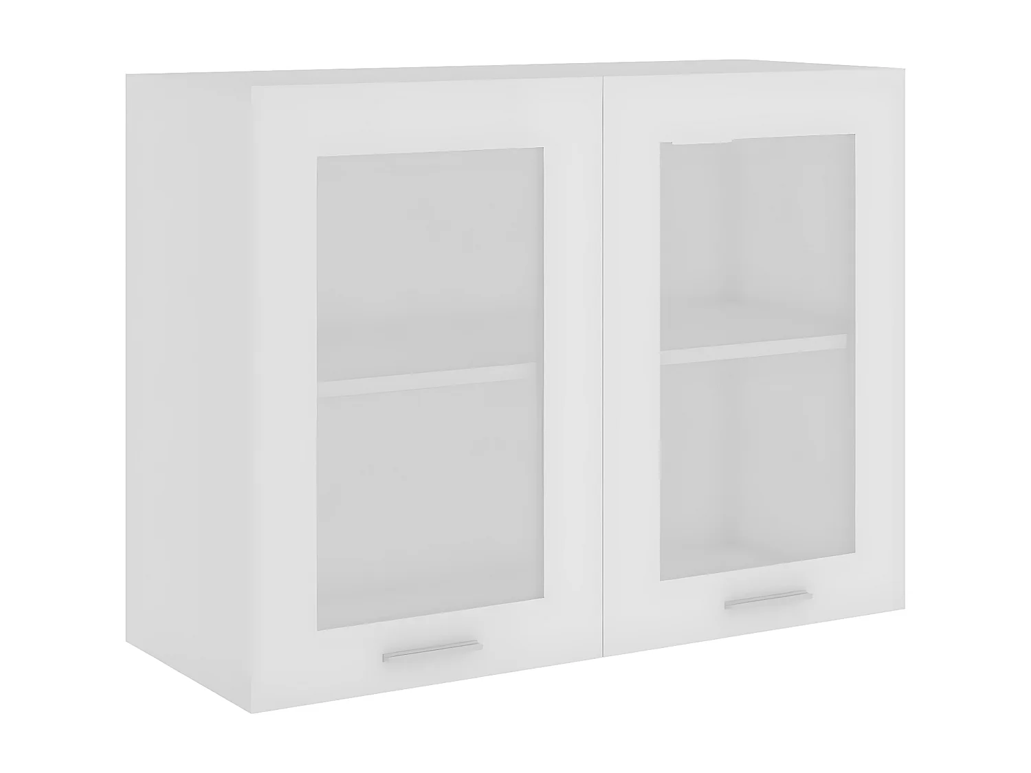 Armoire en verre suspendue Blanc 80x31x60 cm Bois d'ingénierie FR69523