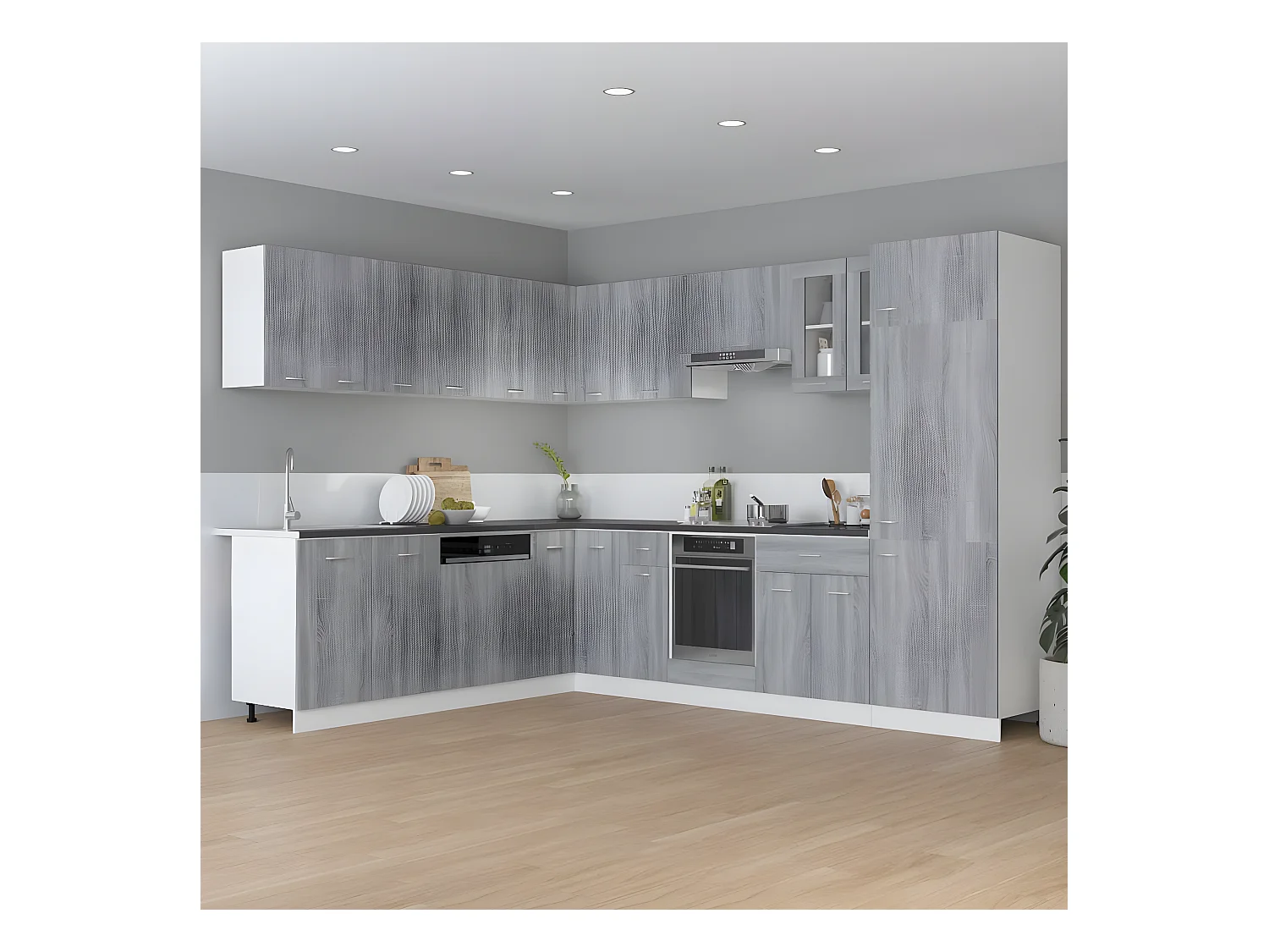 Armoire suspendue Sonoma gris 50x31x60 cm Bois d'ingénierie FR78585