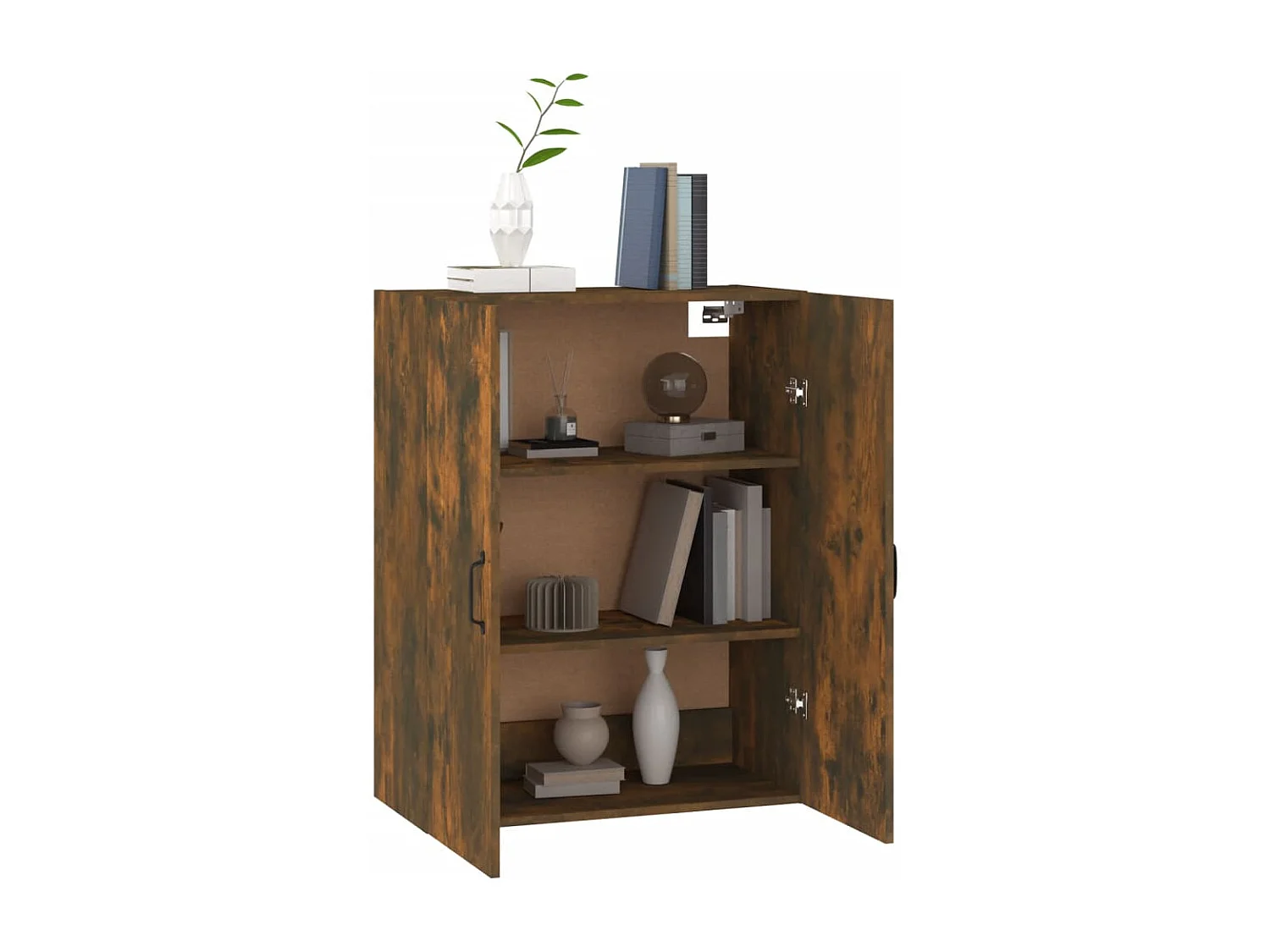 Armoire suspendue Chêne fumé 69,5x34x90 cm Bois d'ingénierie FR89412