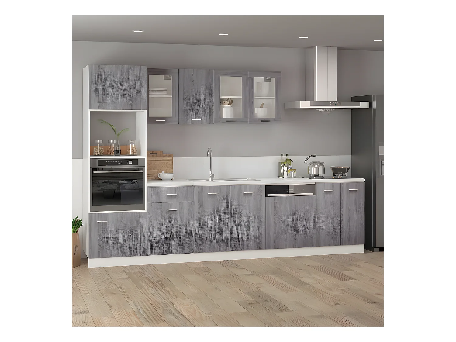 Armoire suspendue Sonoma gris 39,5x31x60 cm Bois d'ingénierie FR36742