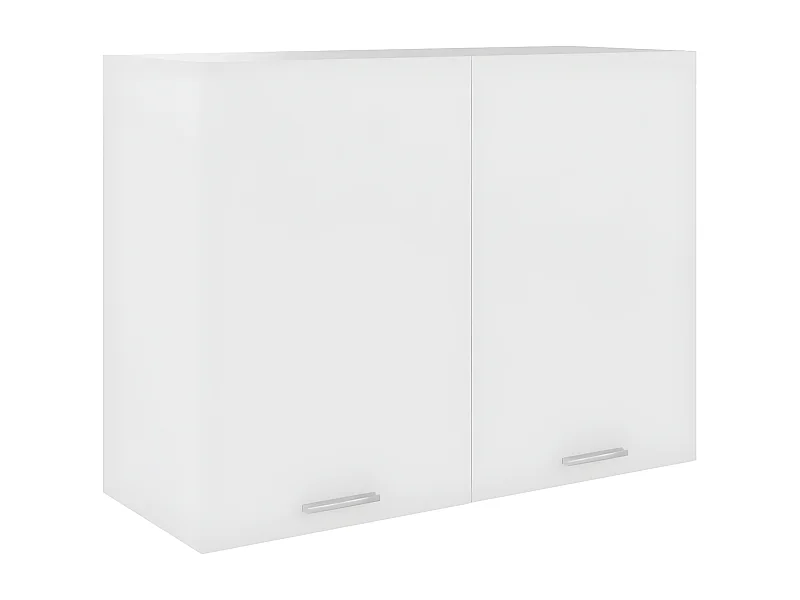 Hangkast 80x31x60 cm bewerkt hout wit BE753453