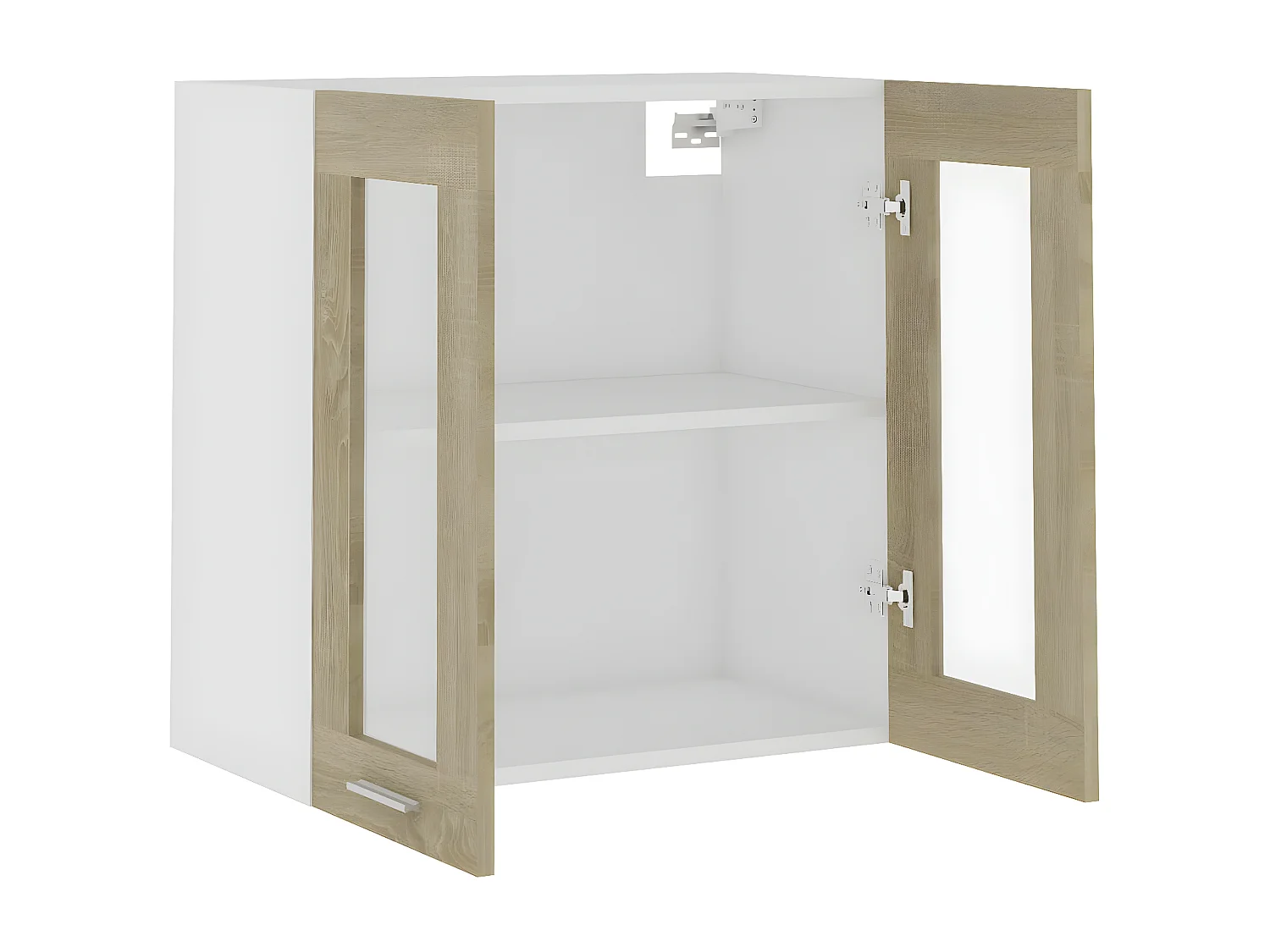 Armoire en verre suspendue Chêne sonoma Bois d'ingénierie FR85886