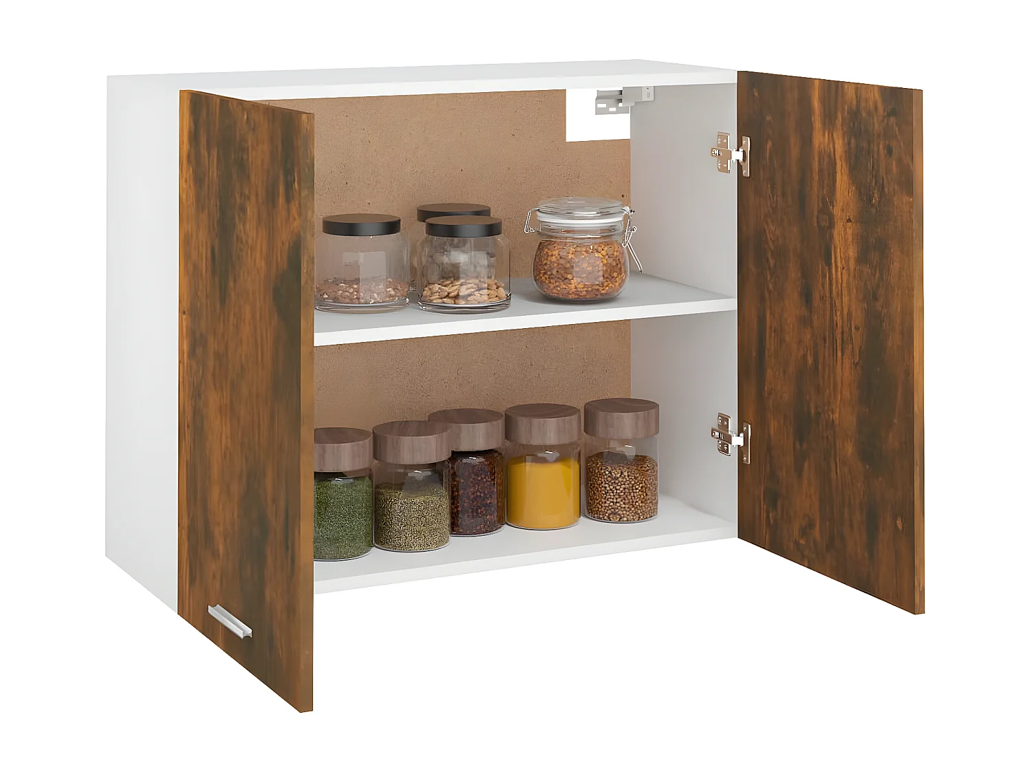 Armoire suspendue Chêne fumé 80x31x60 cm Bois d'ingénierie FR33449