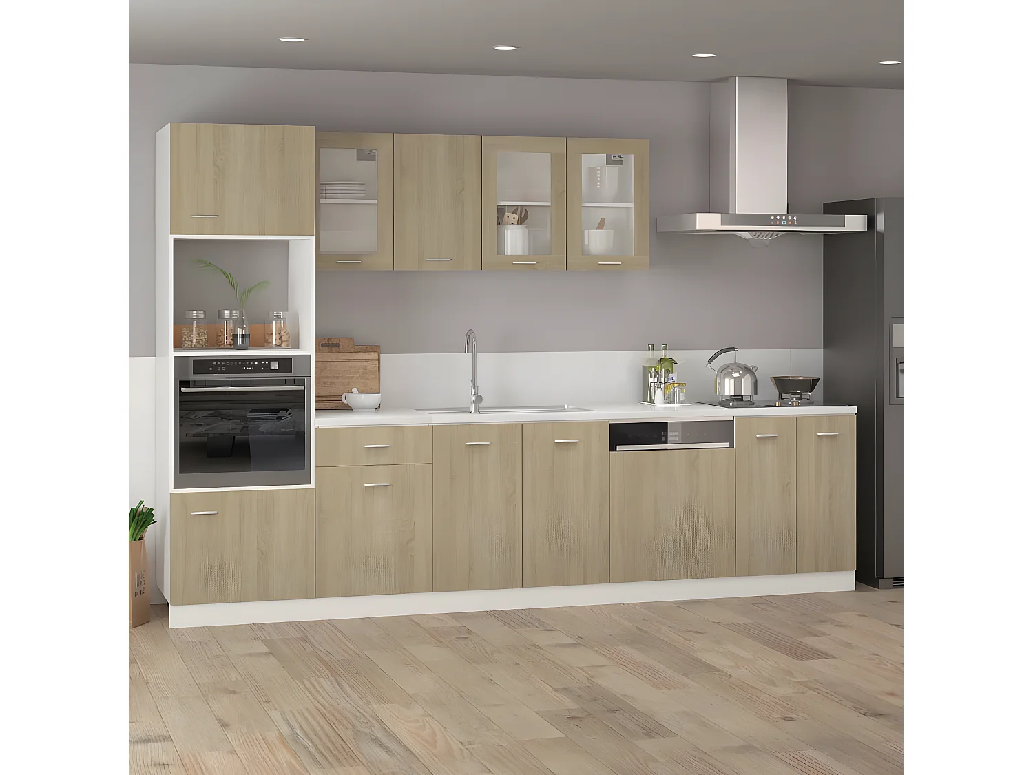 Hangkast 39,5x31x60 cm bewerkt hout sonoma eikenkleurig BE396339