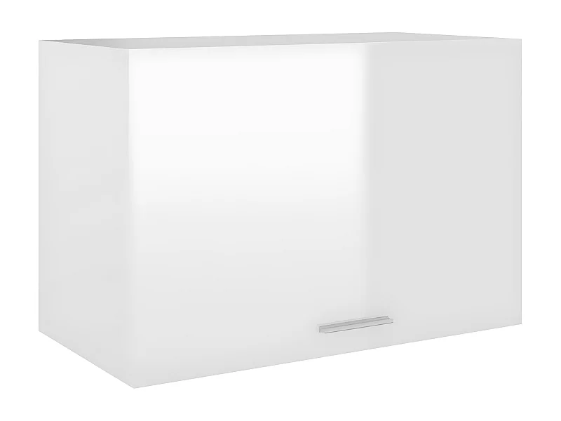 Hangkast 60x31x40 cm bewerkt hout hoogglans wit BE804809