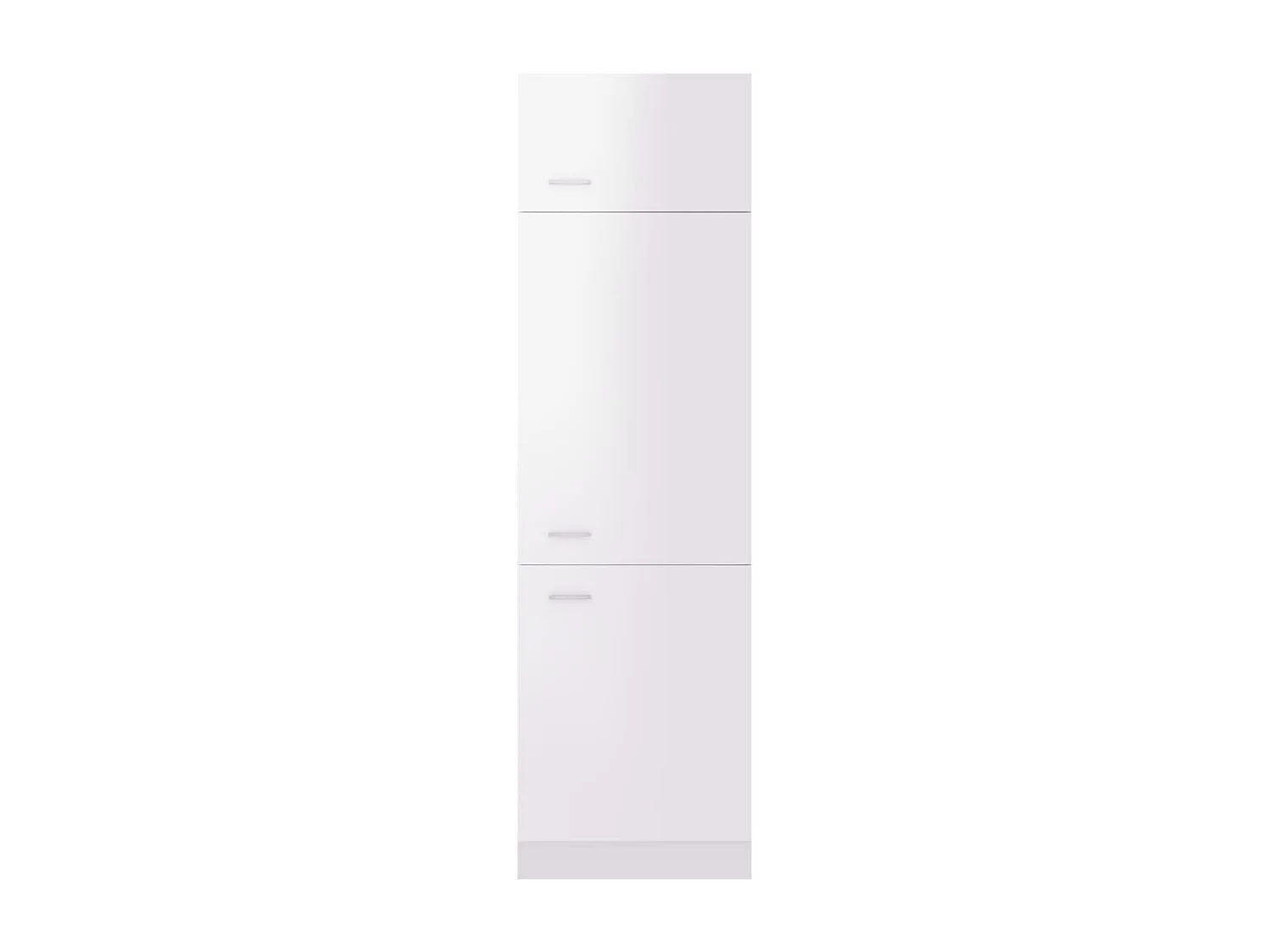 Armoire de réfrigérateur Blanc brillant Bois d’ingénierie FR50657