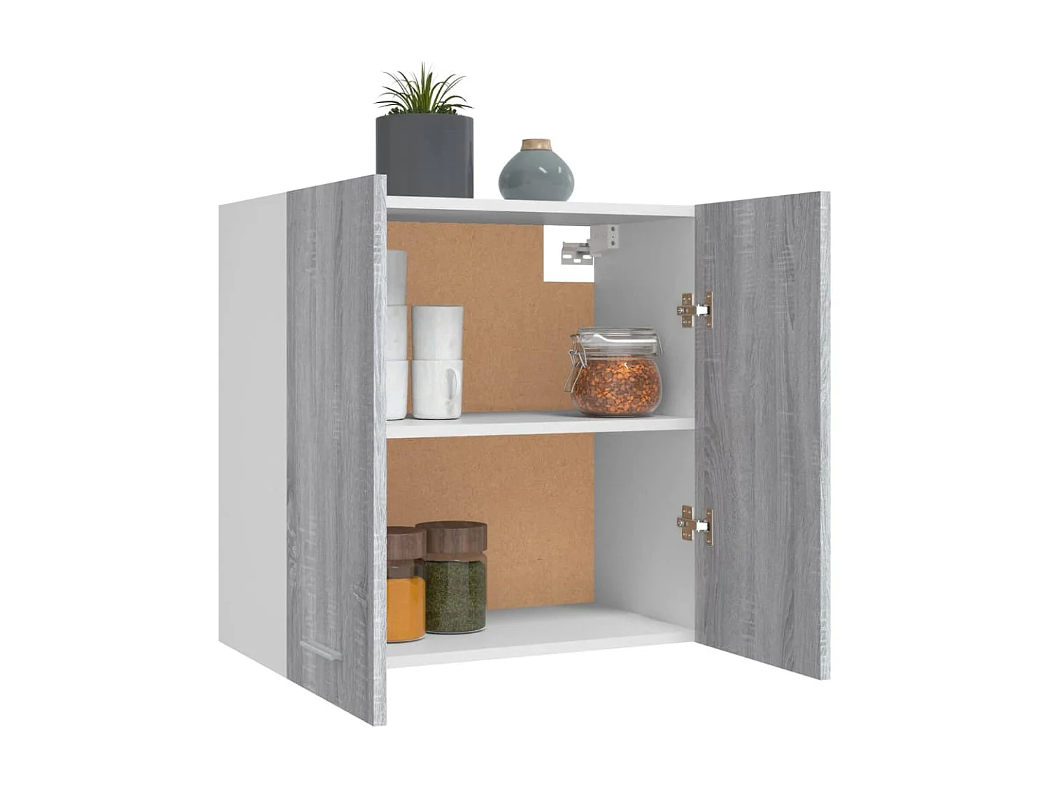 Armario colgante madera ingeniería gris Sonoma 60x31x60 cm ES833136