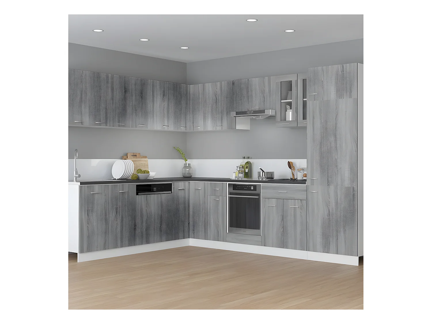 Armoire suspendue Sonoma gris 29,5x31x60 cm Bois d'ingénierie FR34076