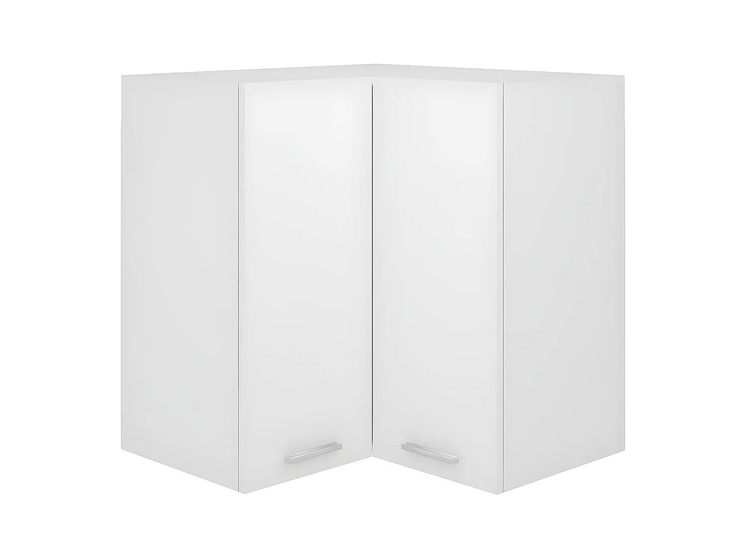 Armoire d'angle suspendue Blanc 57x57x60 cm Bois FR80202