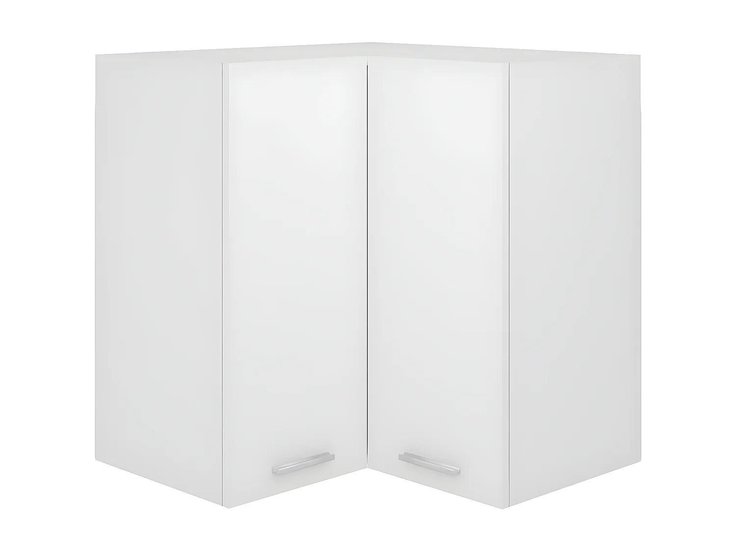 Armário de canto parede 57x57x60 cm madeira de branco branco PT272005