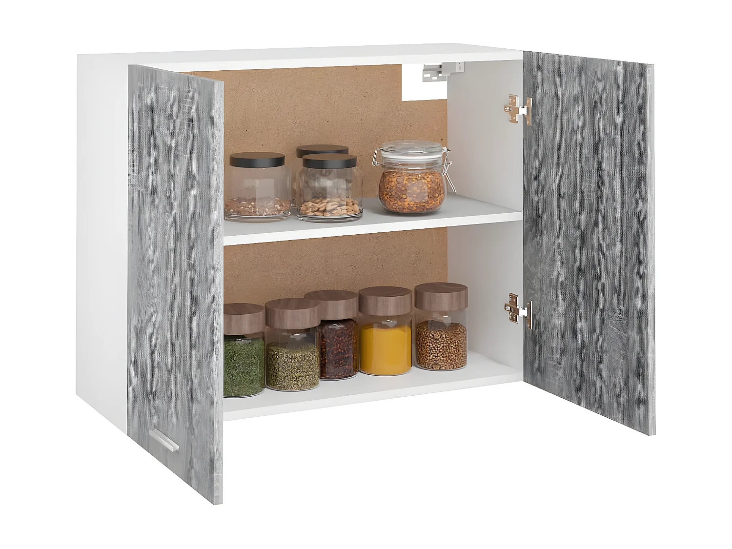 Armoire suspendue Sonoma gris 80x31x60 cm Bois d'ingénierie FR87999